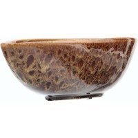 Elegant Expressions by Hosley Decorative Oval Ceramic Bowl, Peacock-Feather Pattern   551011712